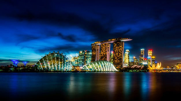 A skyline of Singapore